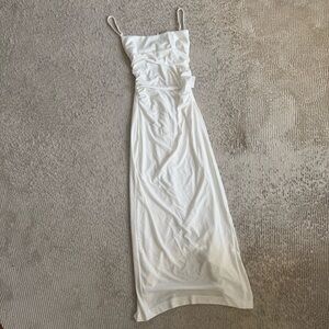 Zara Elegant White Midi Dress